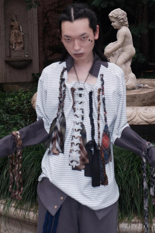 Multi-Tie Loose Long Sleeves Top