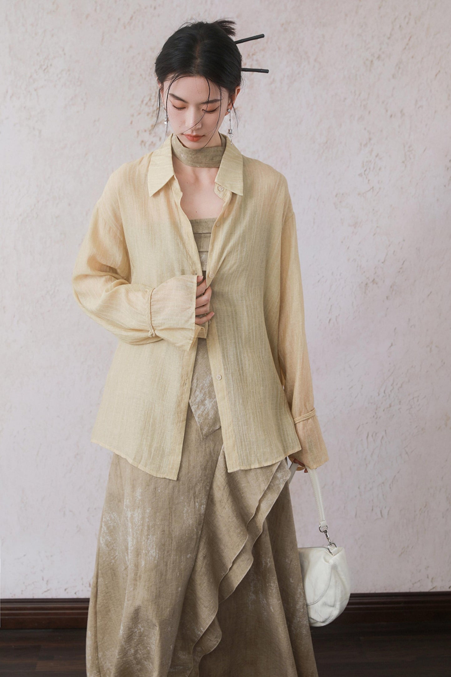 Oat-Dyed Lotus Leaf Ribbon Set