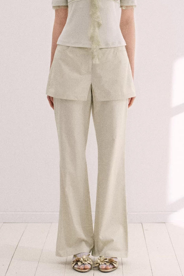 Artist-Designed Light Green Pants