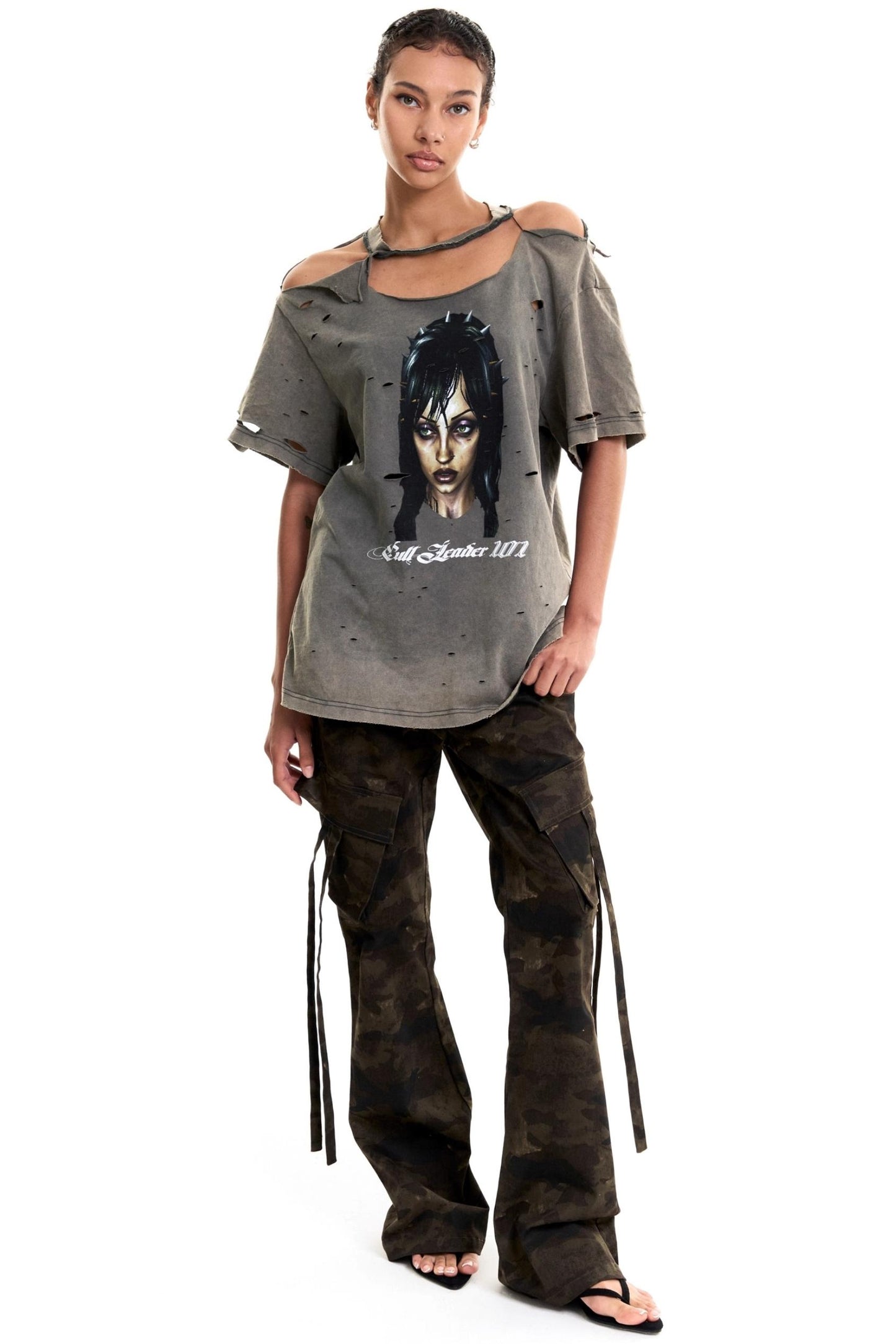 Spoiled Aesthetic Distressed Baggy T-shirt
