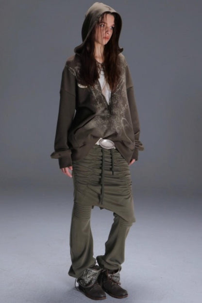 Pleated Layered Scimitar Pants