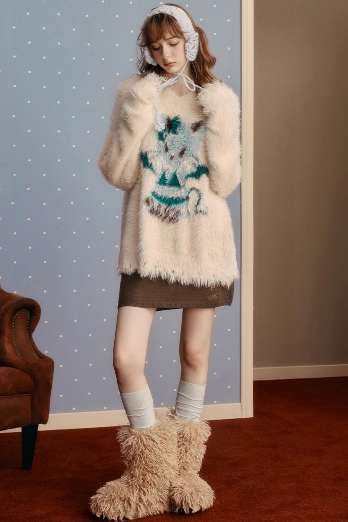 Winter Devil Hooded Sweater Top