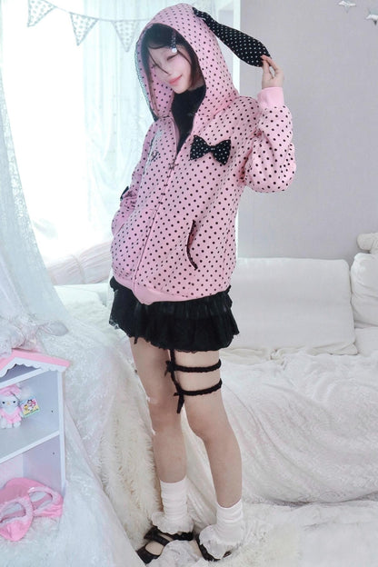 Velvet Polka Dot Sweatshirt