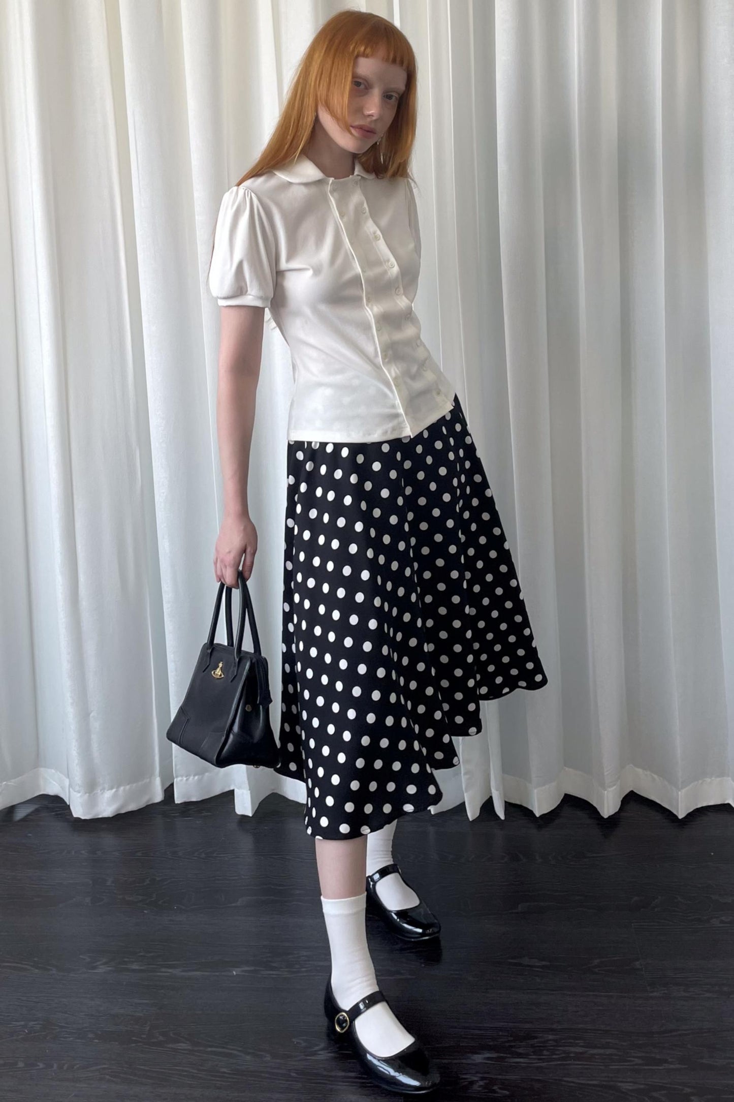 Lantern Sleeve Polo Tee