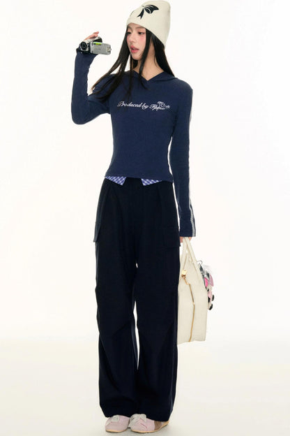 Blaue Cargohose