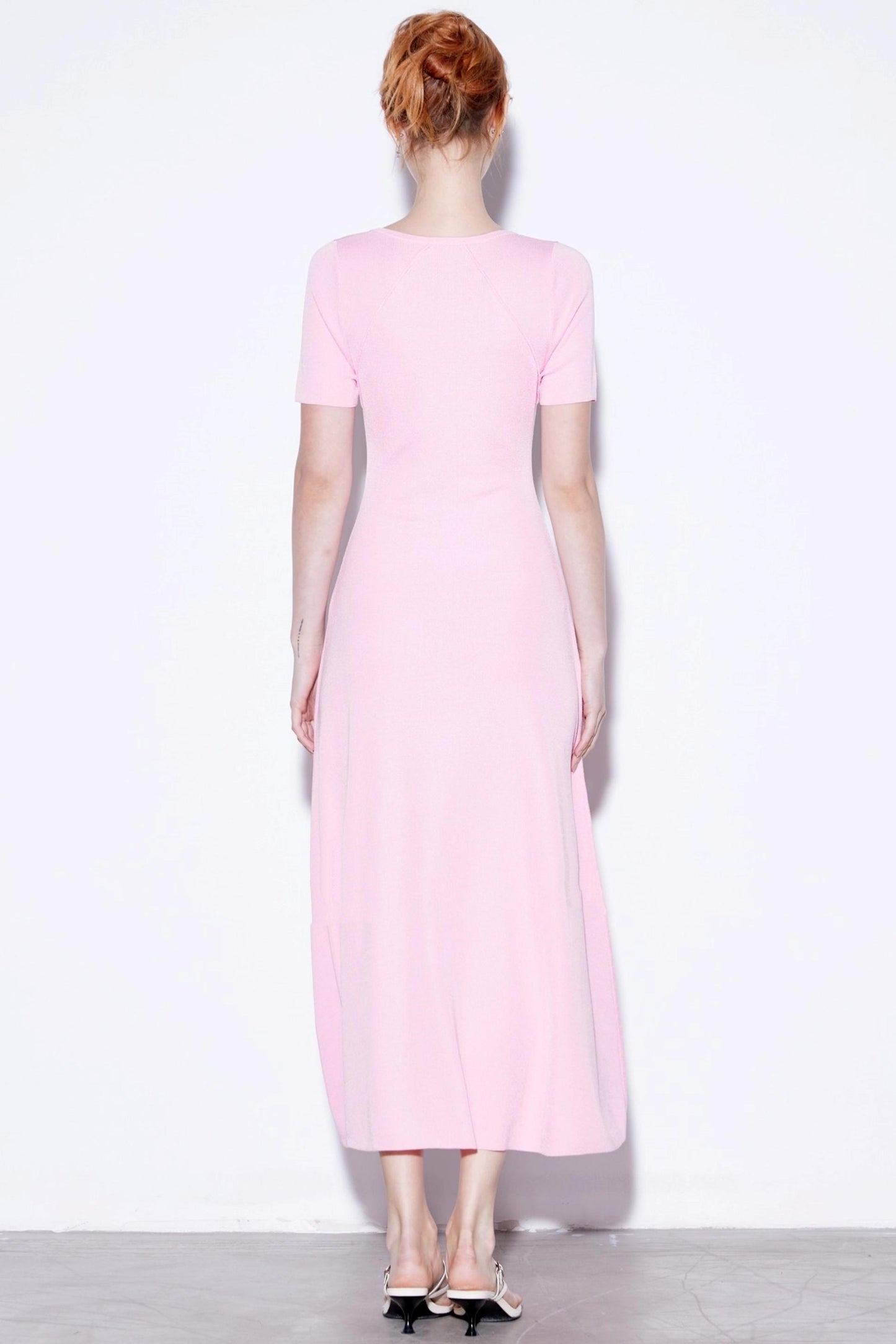 Silk U-neck Knit Dress