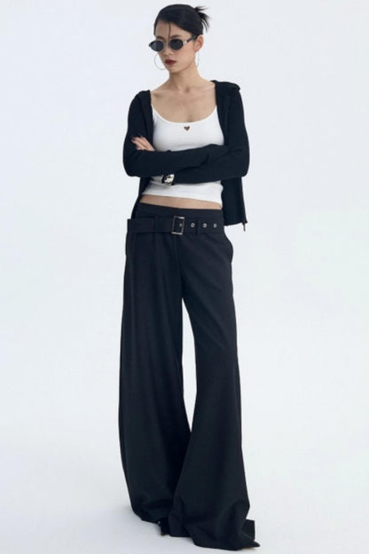 Wool Blend Hooded Cardigan