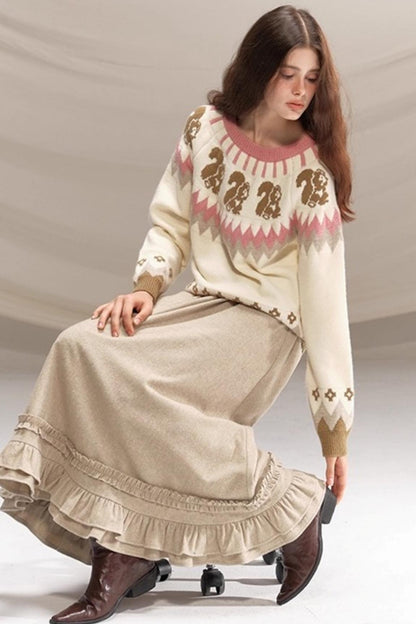 Peach Pinecone Wool Sweater