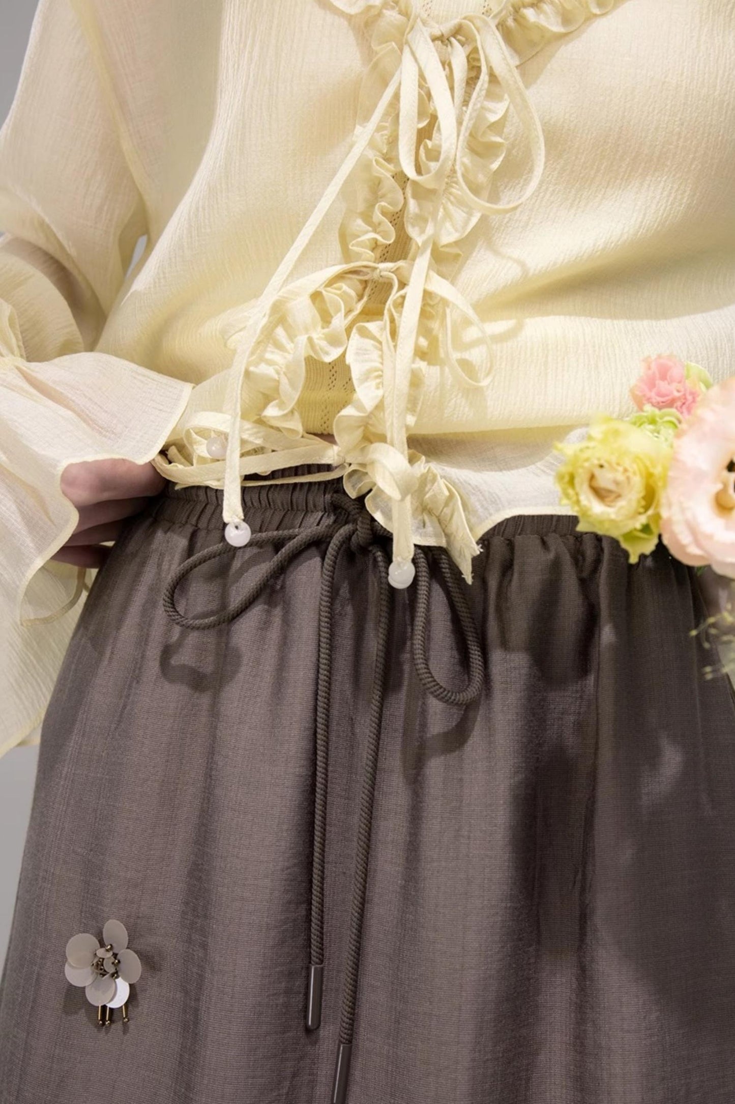 Feathered Tie & Suspenders Set