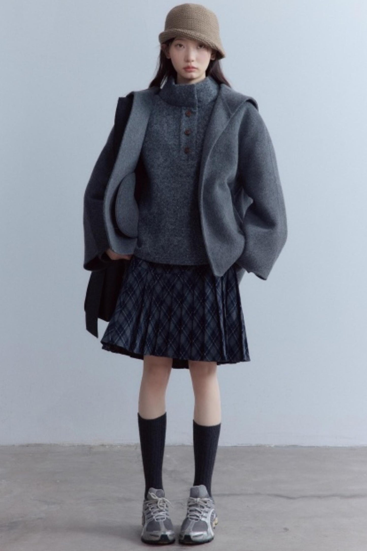 Versatile Scottish Plaid Pleated Skirt