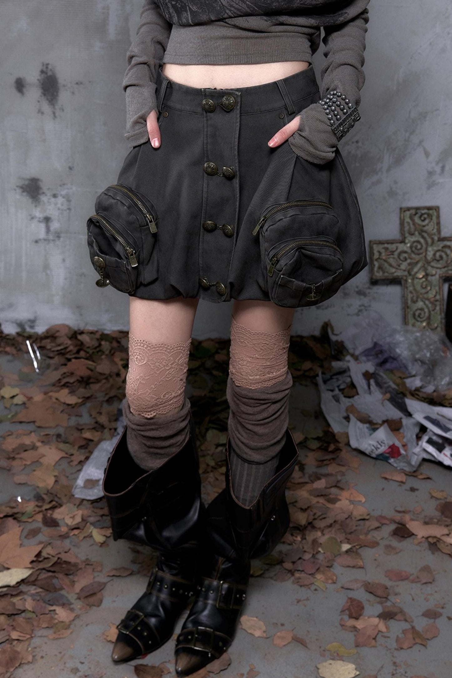 Court Street Leather Skirt