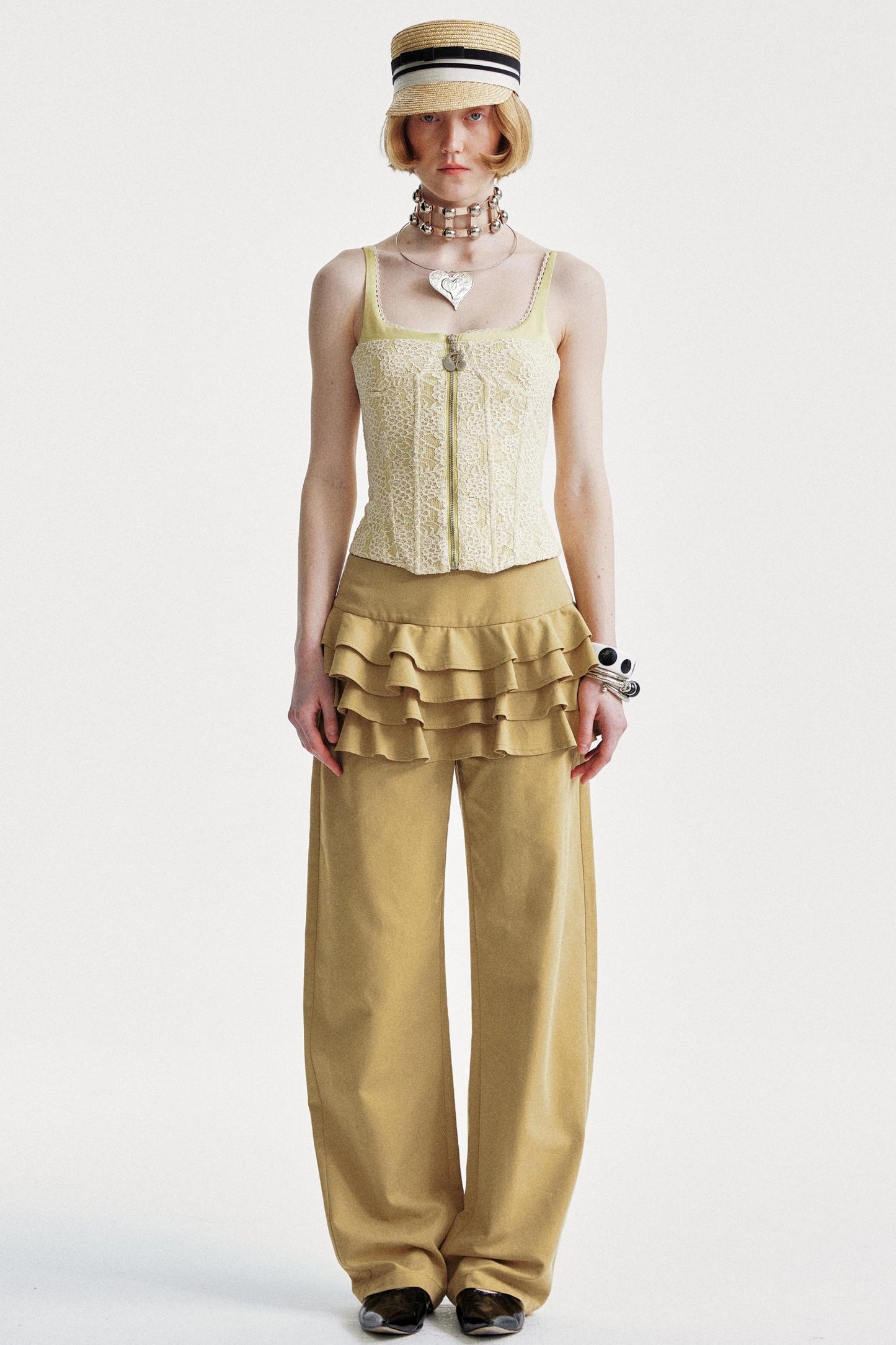 Light Yellow Lace Camisole