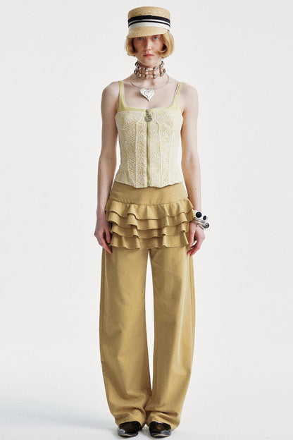 Light Yellow Lace Camisole