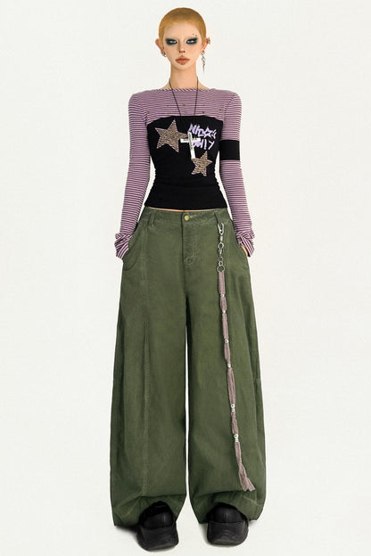 Shibuya Girl Striped Long-Sleeve Top