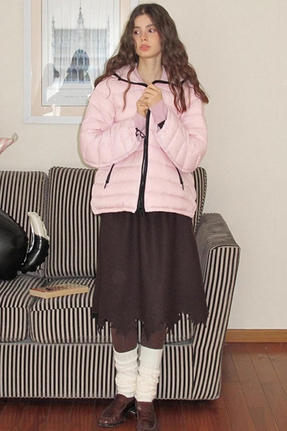 Wooden Tone Wool Skirt