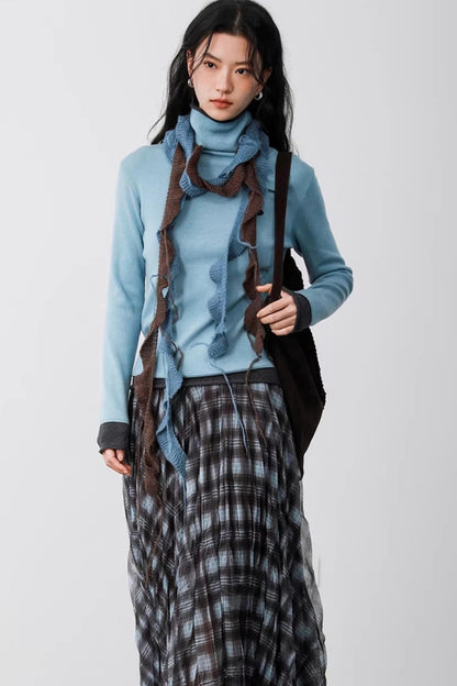 Misty Blue Latte Scarf