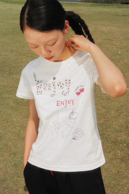 Light Gray Polka Dot Tee