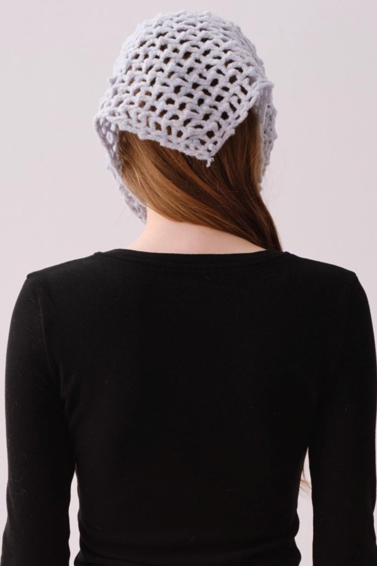 Hand-Crocheted Wool Blend Scarf