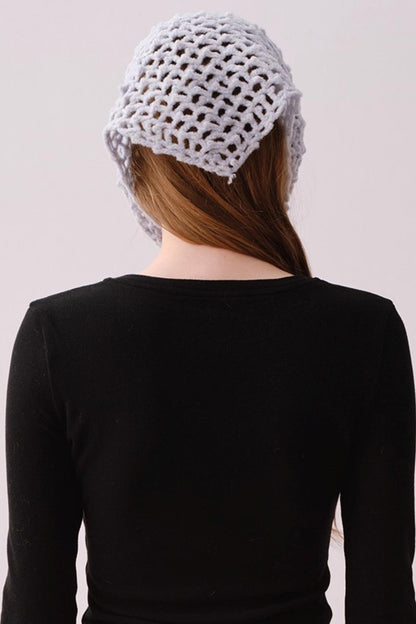 Hand-Crocheted Wool Blend Scarf