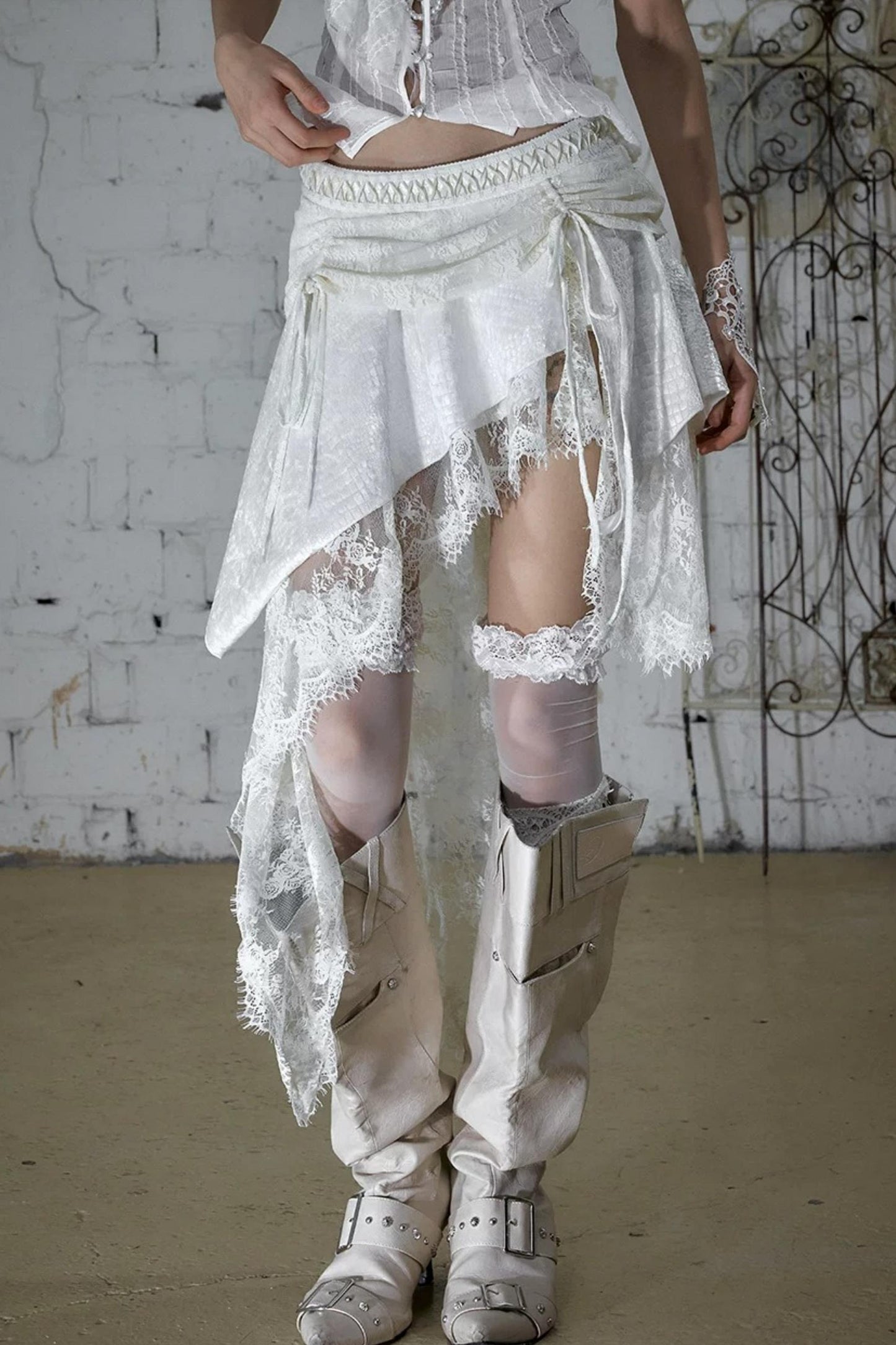 Baroque Velvet Lace Skirt
