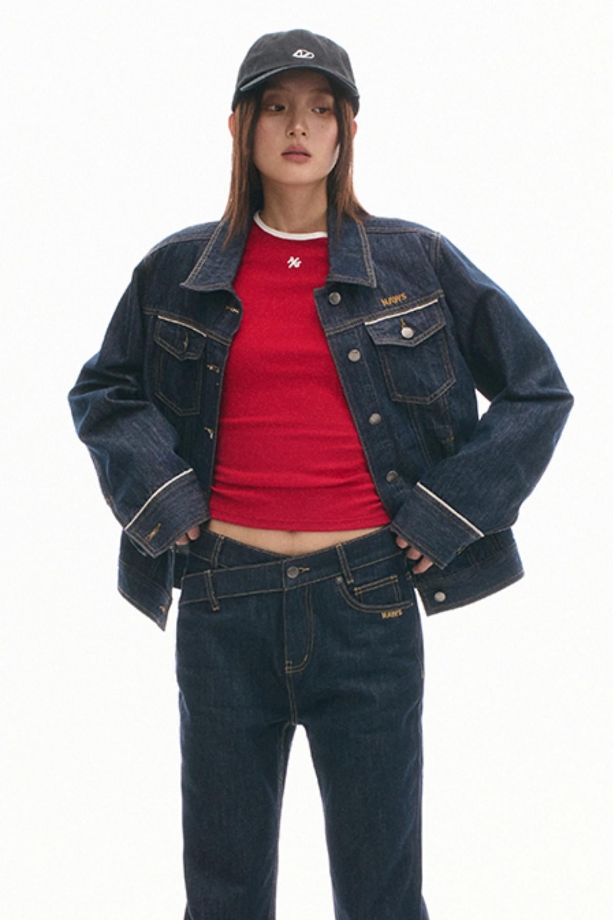 Retro Denim Cowboy Jacket Set-Up