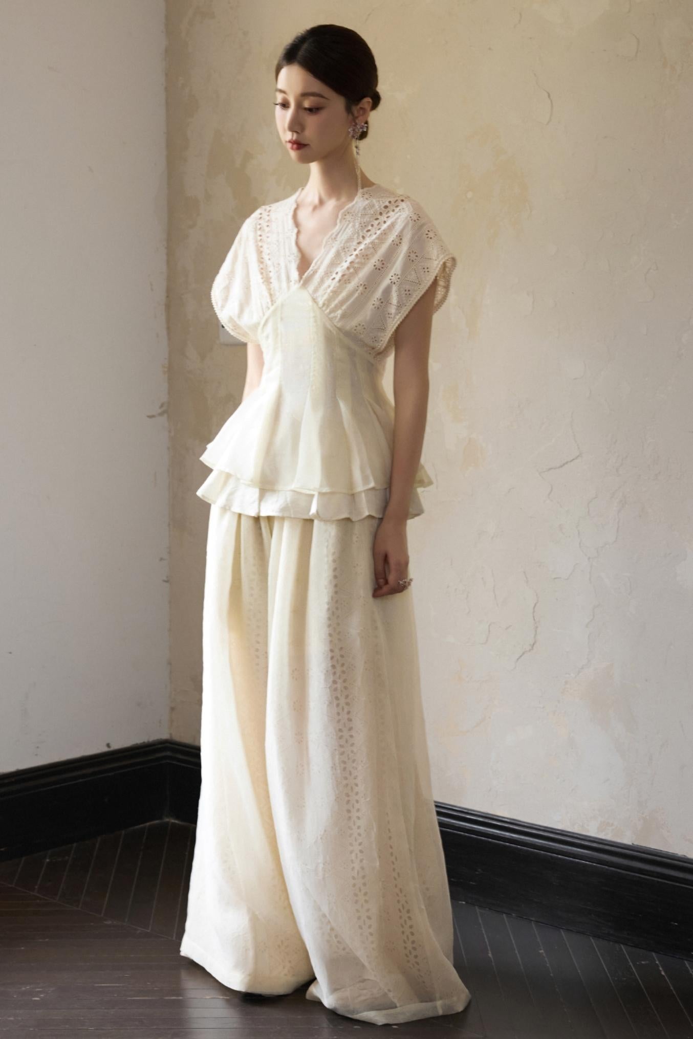 Lace V-Neck Summer Tee