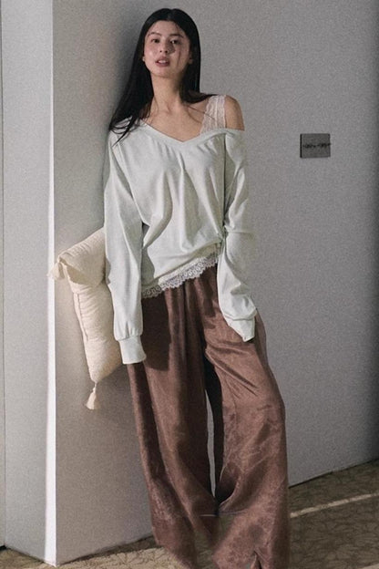 Slanted Shoulder Sweatshirts