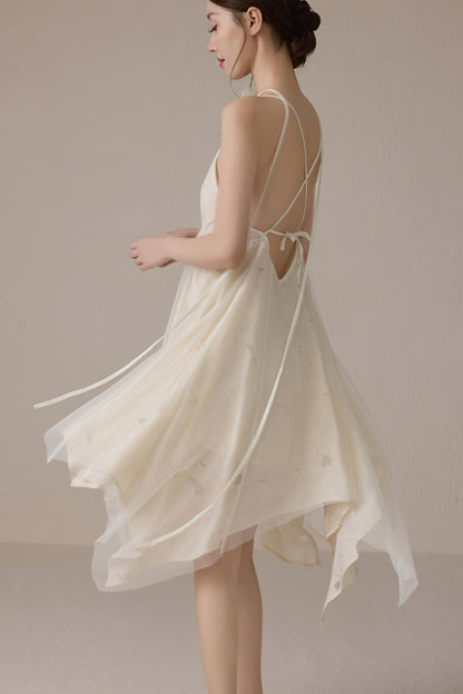 Spring-Summer Mesh Halter Dress