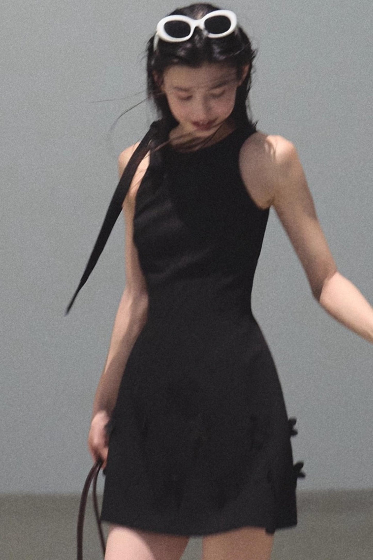 Floral Ribbon Waist Dress