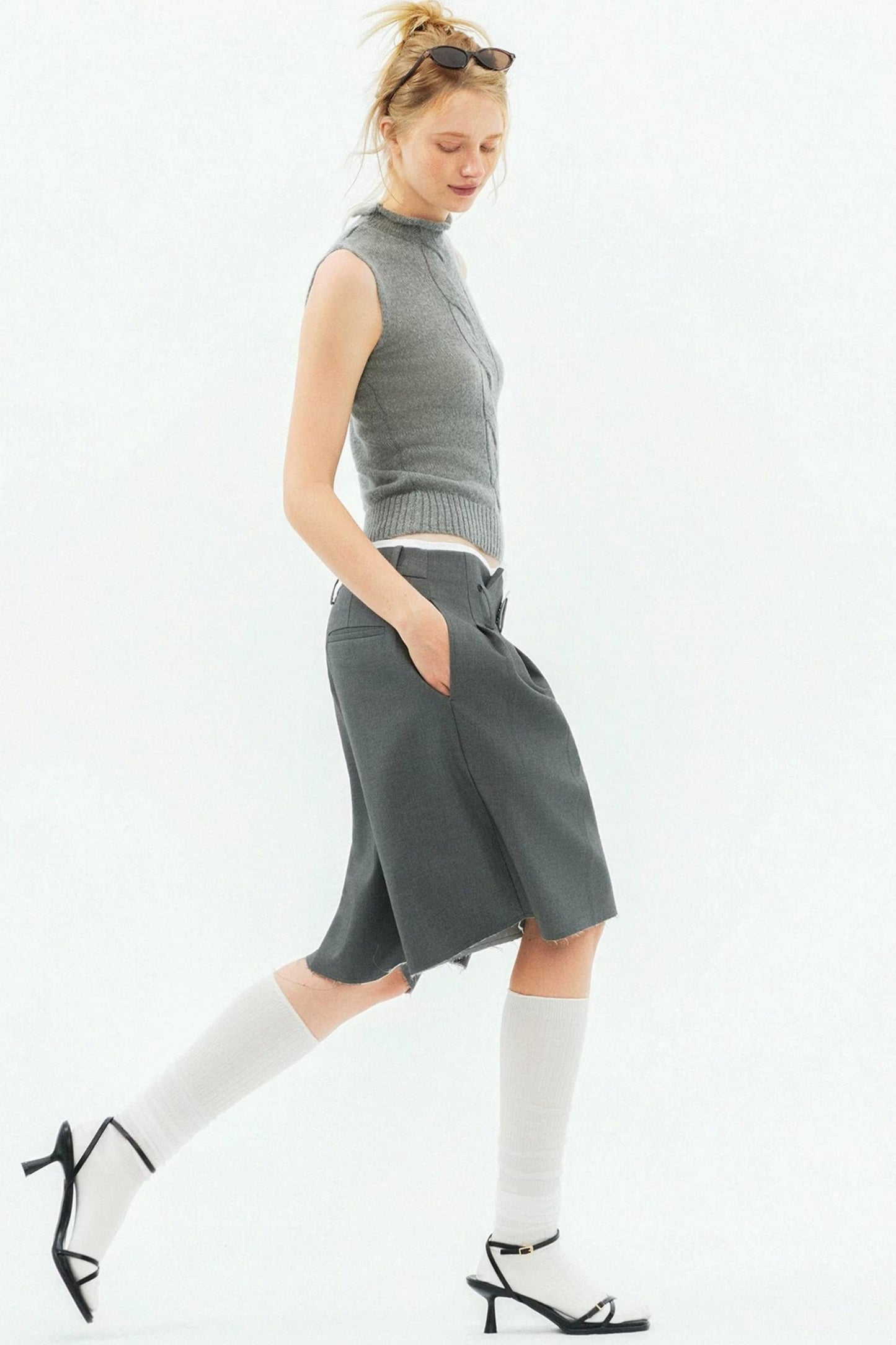 Tencel Wool Pleated Pants