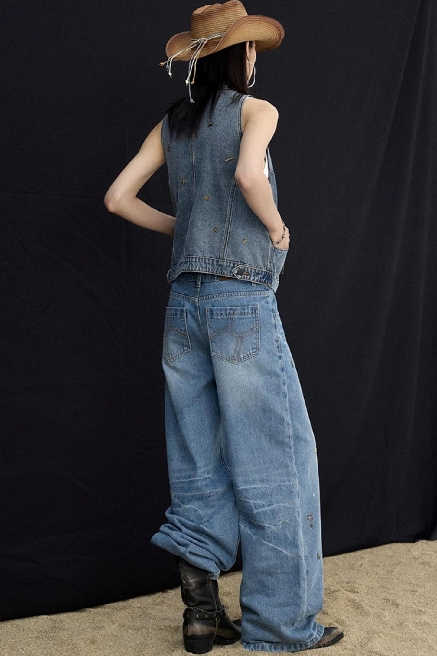 Ocean Blue Denim Vest