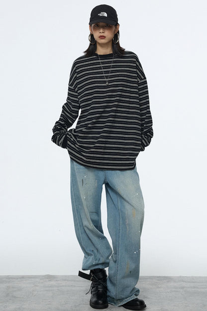 Splash-Ink Vintage Denim Pants