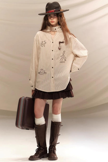 Winter Wool High-Waisted Skirt