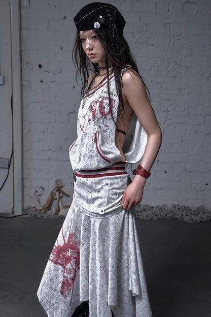 Detachable Hem Punk Corset Dress