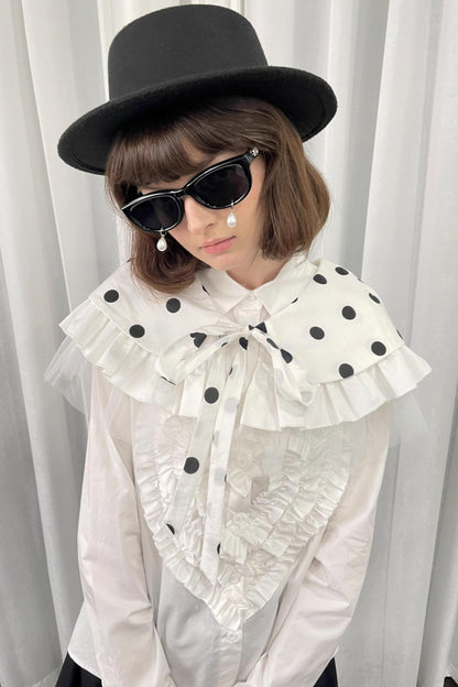 Lace Polka Dot Layered Womens Shawl