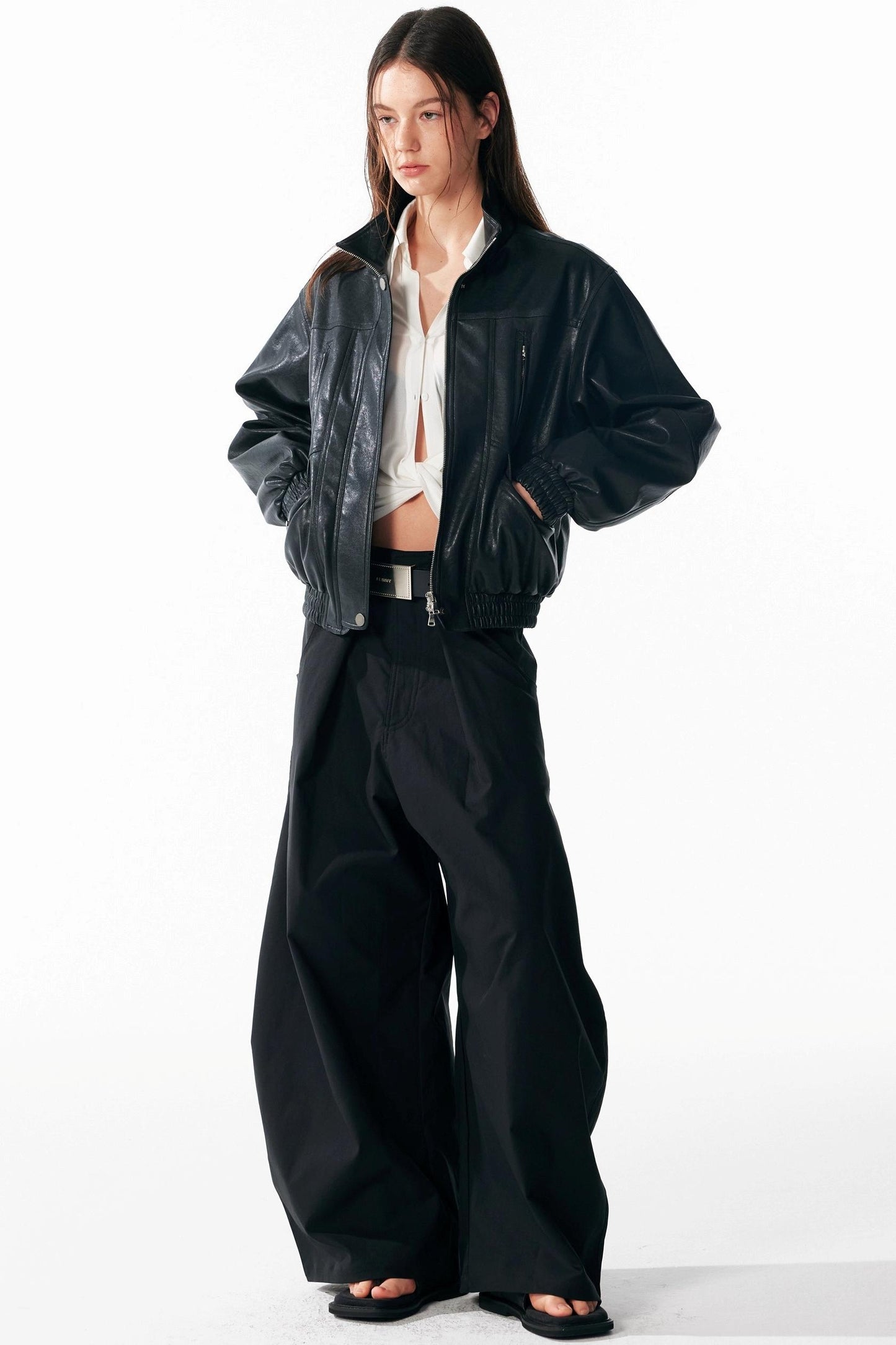 Vintage Texture Motorcycle Leather Jacket