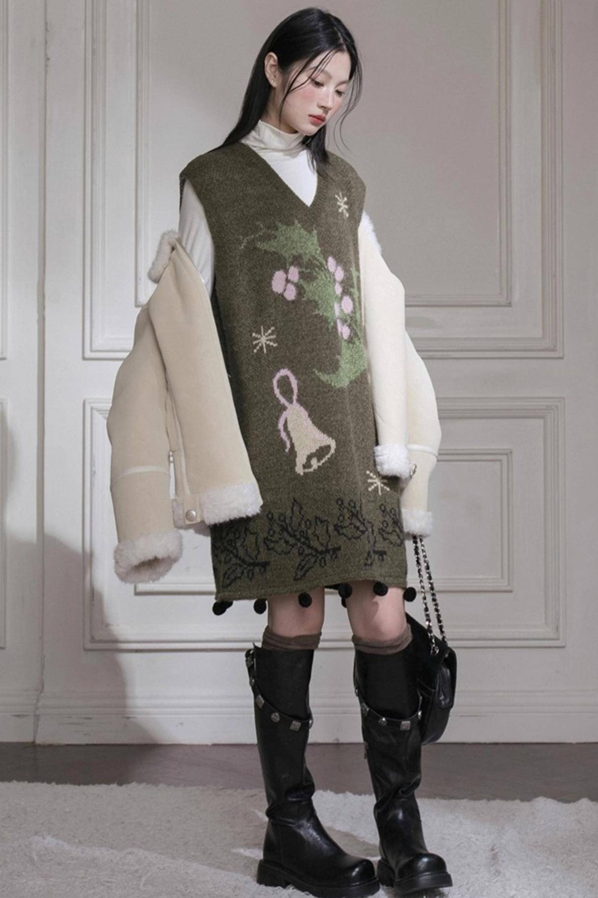 Pine Needle Knit Dress