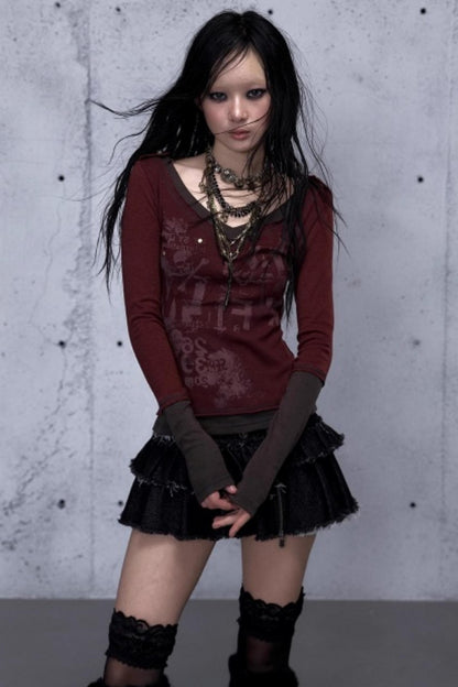 Retro Vintage Patchwork Top