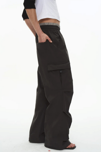 Plaid Pleated Workwear Pants