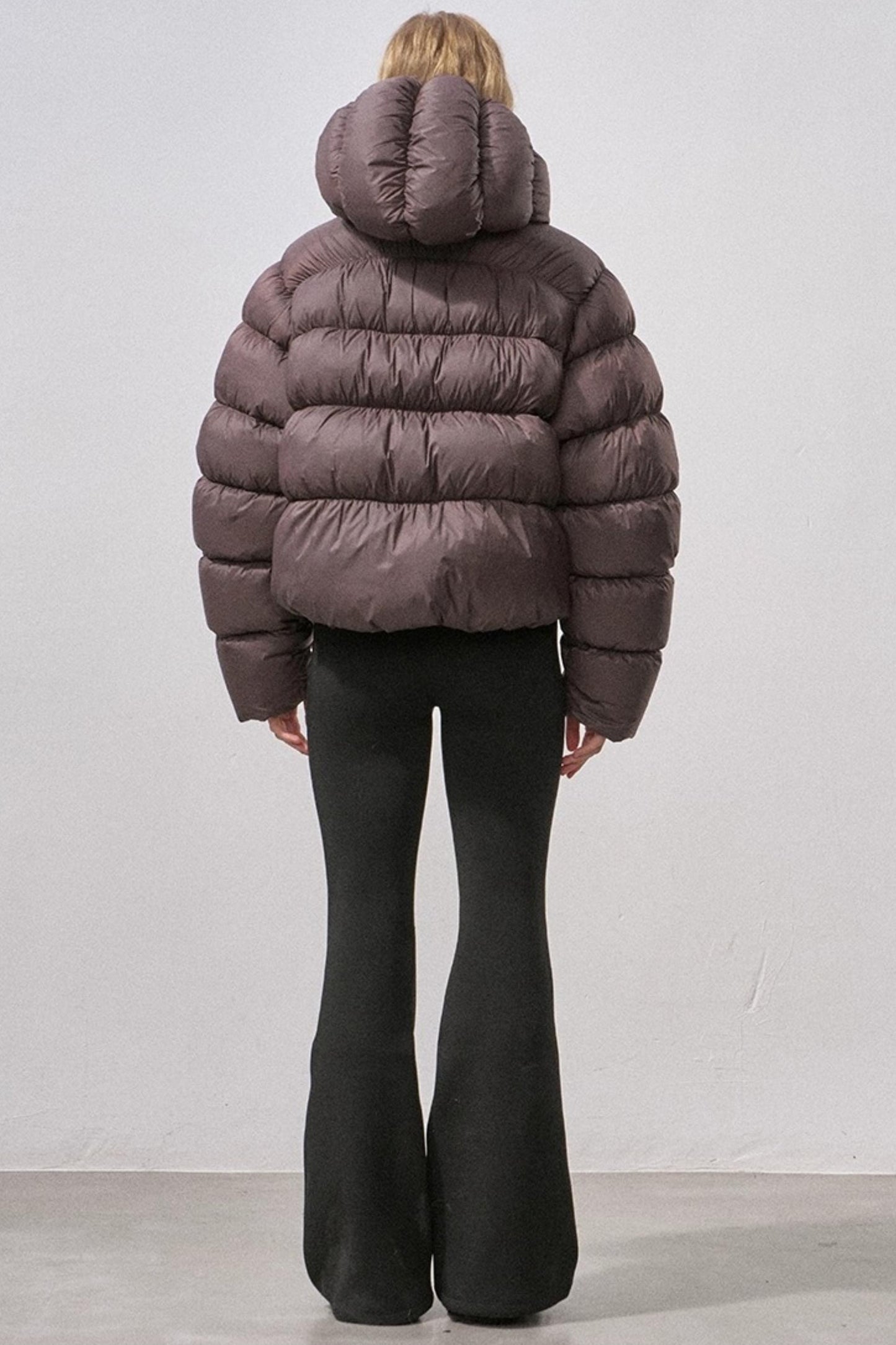 Black Micro-Stretch Flared Pants