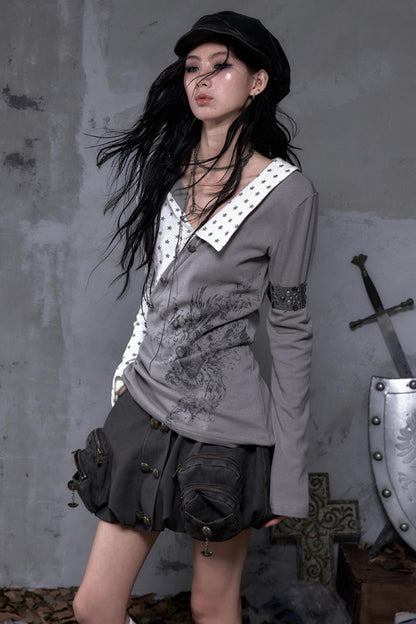 Vintage Striped Knitted Top