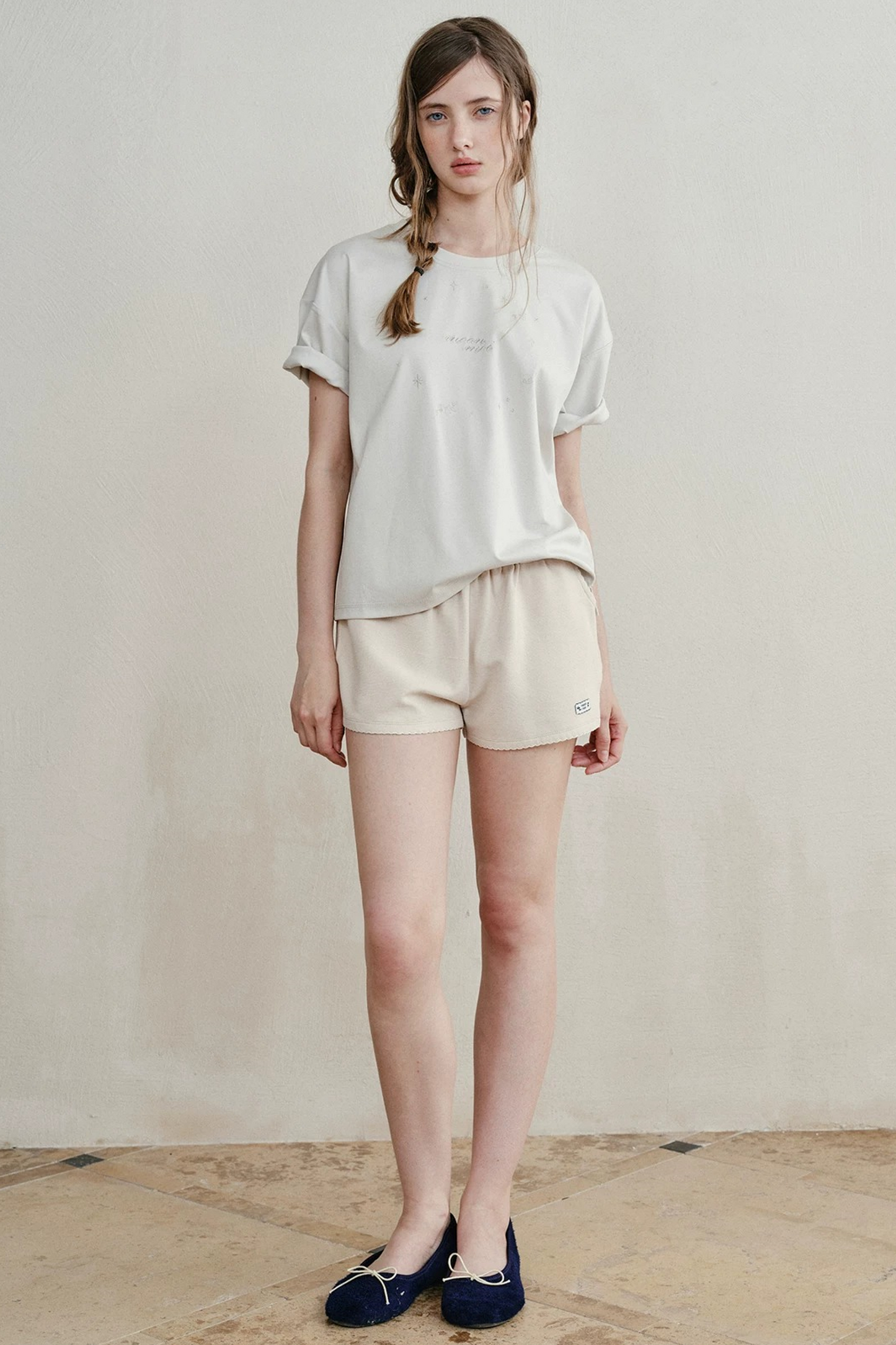 Contrasting Dog-Tooth Lace Shorts