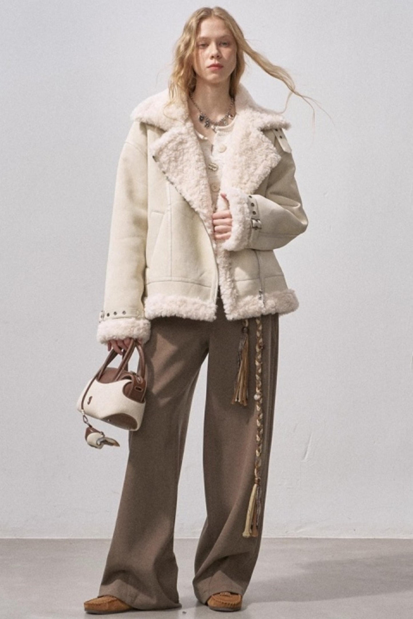 Wool Blend Scimitar Pants