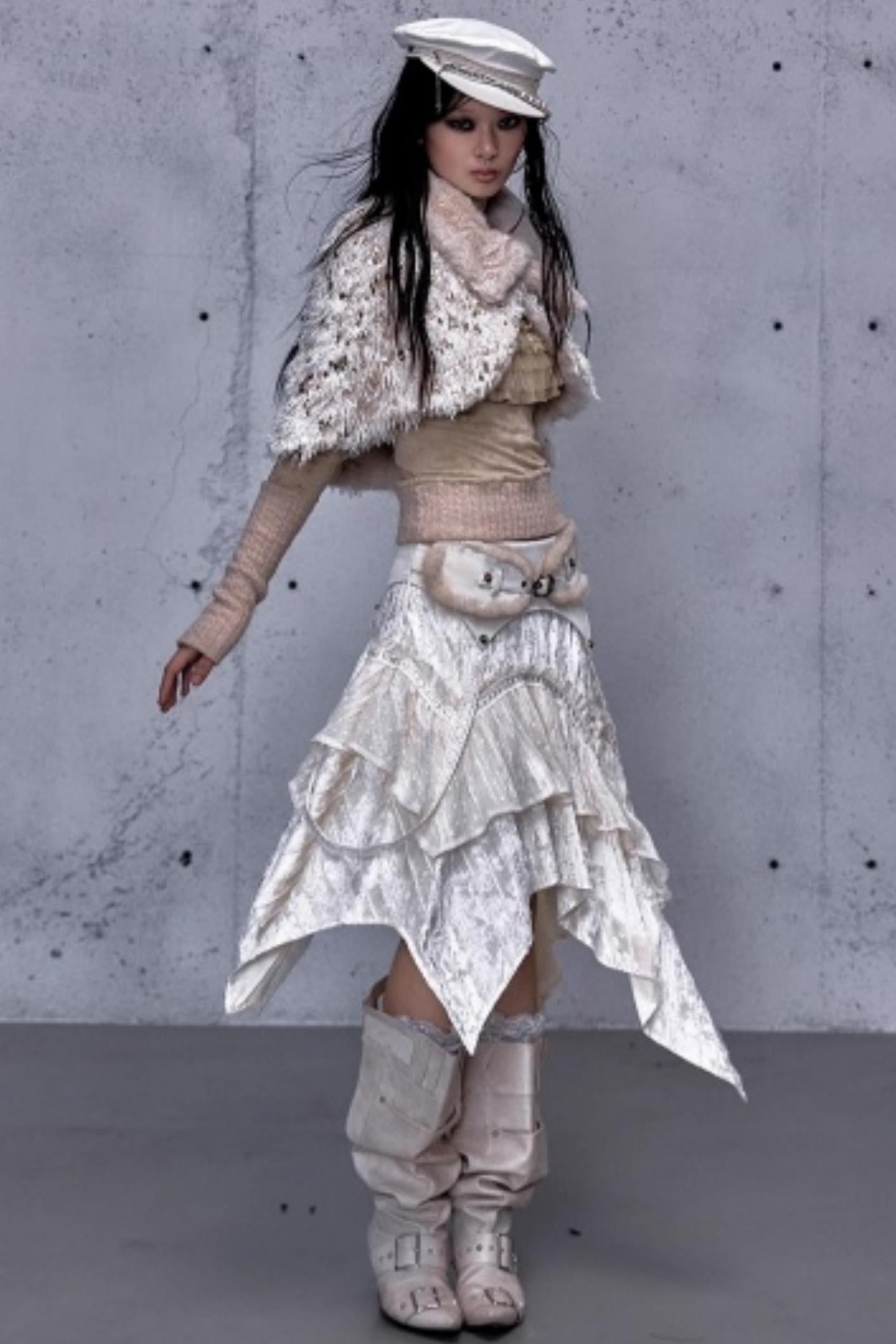 Retro Velvet Lace Skirt