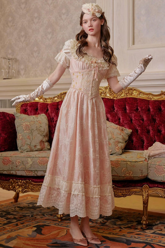 Regency Lace Tea Party Dress Set-Up