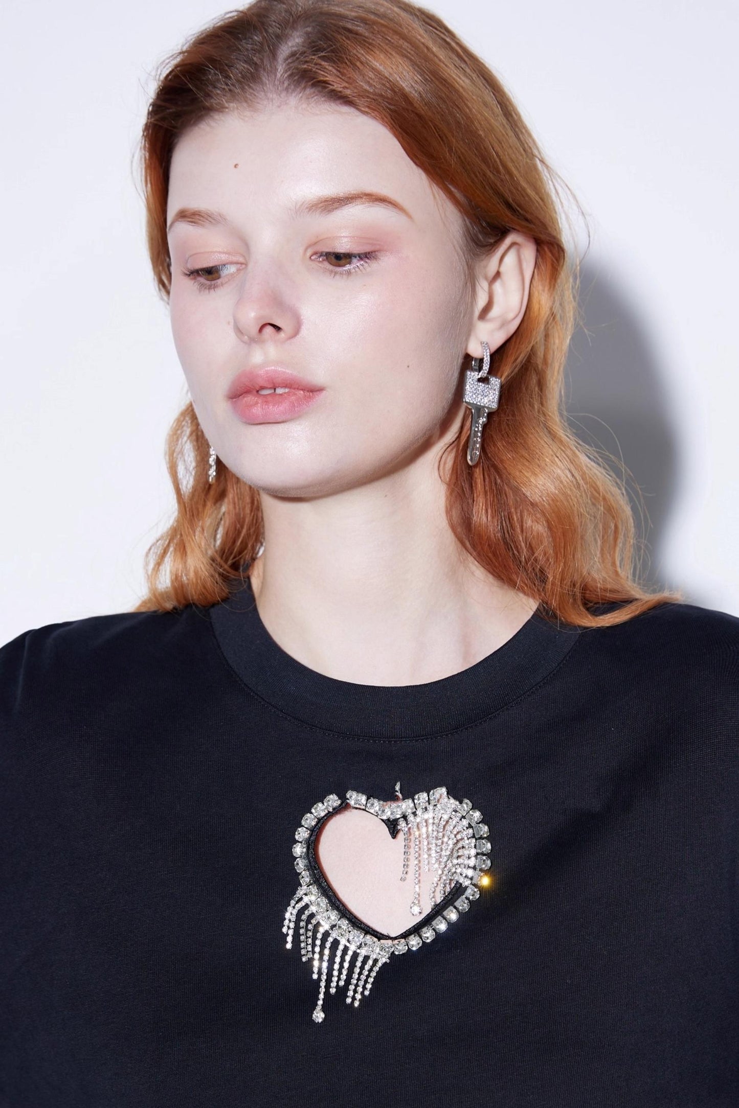 Luxury Gold Designer Key Earrings