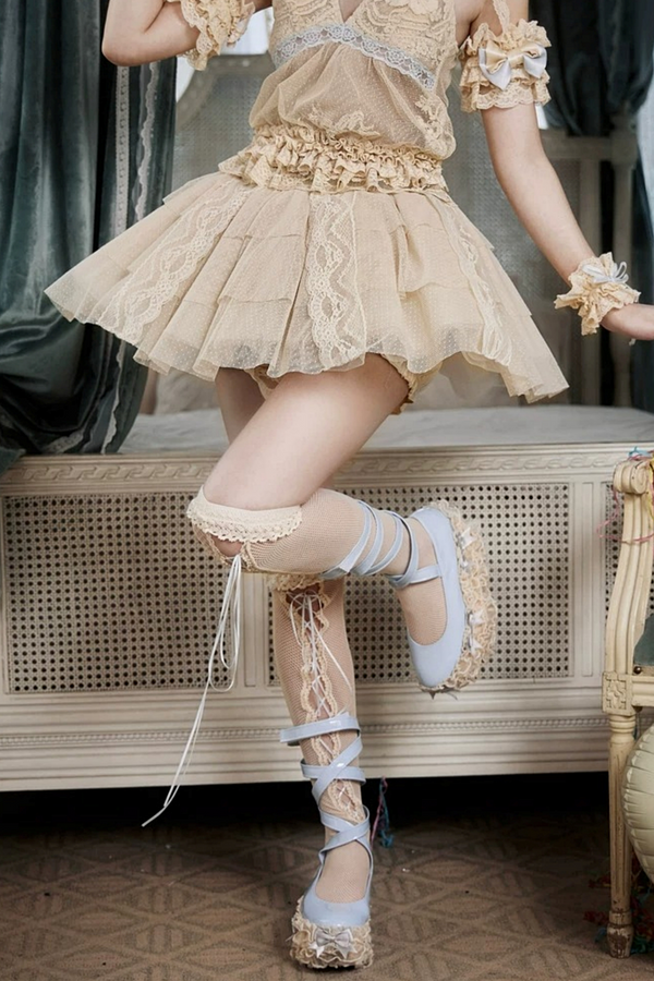 French Rococo Vintage Lace Skirt