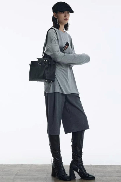 Long-Sleeve Mask Blouse Top