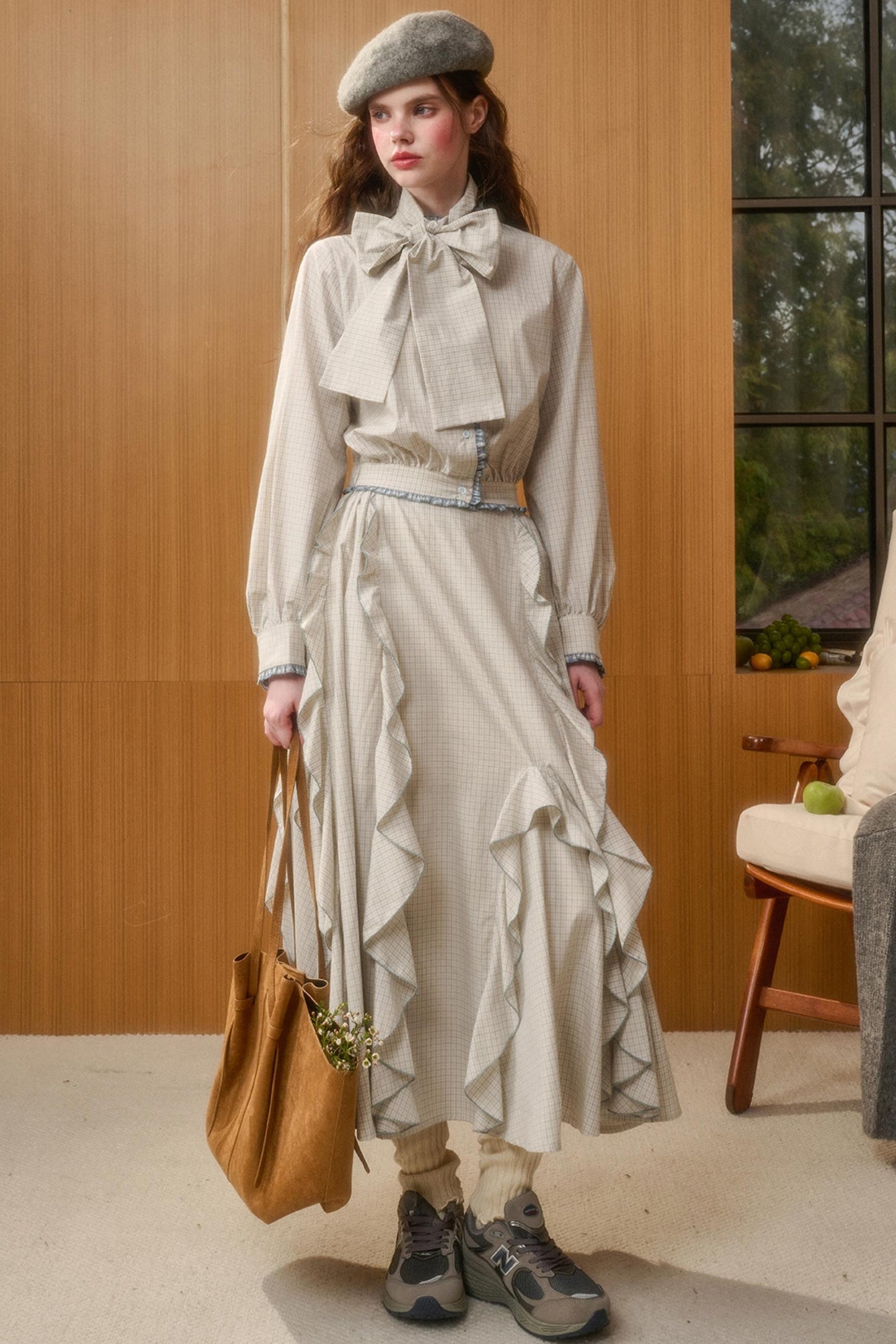 Gentle Wind Cotton Top & Skirt Set-Up