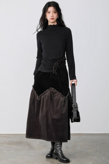 Dark Night Ruffle Top